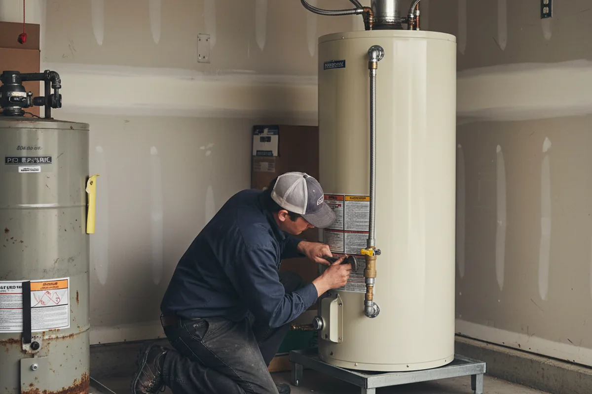 Water heater and shutoff valve replacement in Thida